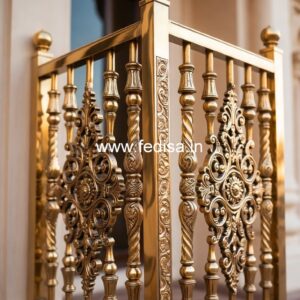 Decorative Brass Balcony Railing For Luxury Homes Inner Stairs For Duplex Home