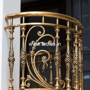 Brass Staircase Handrail Design For Modern Villas Steel And Wood Staircase Design