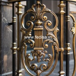 Classic Brass Railing Design For Interior Spaces Steel Stair Stringer Design