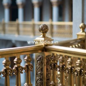 Custom Made Brass Balcony Railing Designs Wooden Design Under Stairs