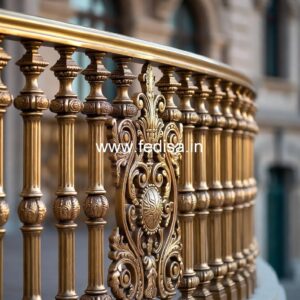 Decorative Brass Stair Railing With Unique Style Innovative Staircase Design