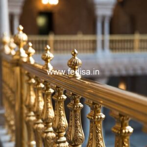 Brass Balcony Railing Design With Decorative Finish Staircase Wall Design For Homes