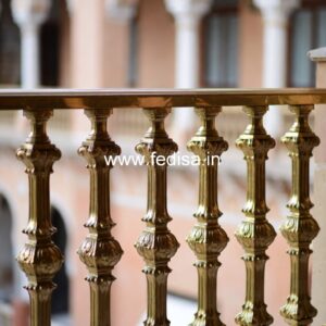 Premium Brass Balcony Railing With Fine Craftsmanship Front Staircase Design Home