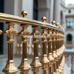 Custom Brass Balcony Railing For Unique Homes Stairs Texture Design