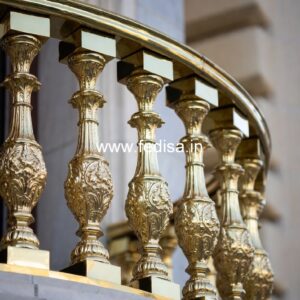 Modern Brass Railing Design For Interior Decor Staircase Showcase Design