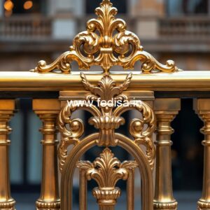 Premium Brass Handrail Design For Elegant Homes Central Beam Staircase Design