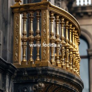 Antique Brass Staircase Railing With Classic Finish Staircase Small