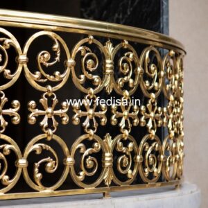 Brass Staircase Railing Design With Premium Finish Industrial Stair Railing Design