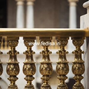 Decorative Brass Balcony Railing With Artistic Work Staircase Plans For Small Spaces