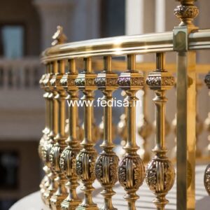 Luxury Brass Balcony Railing For Designer Spaces Modern Timber Staircase
