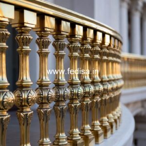 Brass Balcony Railing Design With Classic Appeal Steel Stair Pillar Design