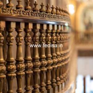 Decorative Brass Railing Design For Elegant Villas Staircase Railing Glass Etching Designs