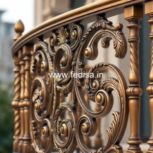 Elegant Brass Balcony Railing For Designer Interiors Staircase Design Price