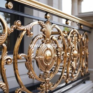 Premium Brass Stair Railing For Luxury Interiors Outdoor Exterior Staircase Design
