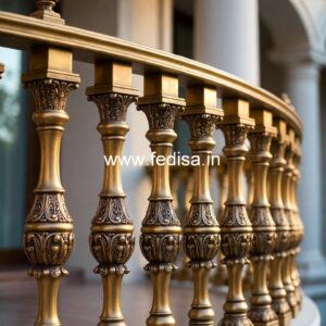 Antique Brass Handrail Design For Classic Villas Partition Of Stairs In Living Room