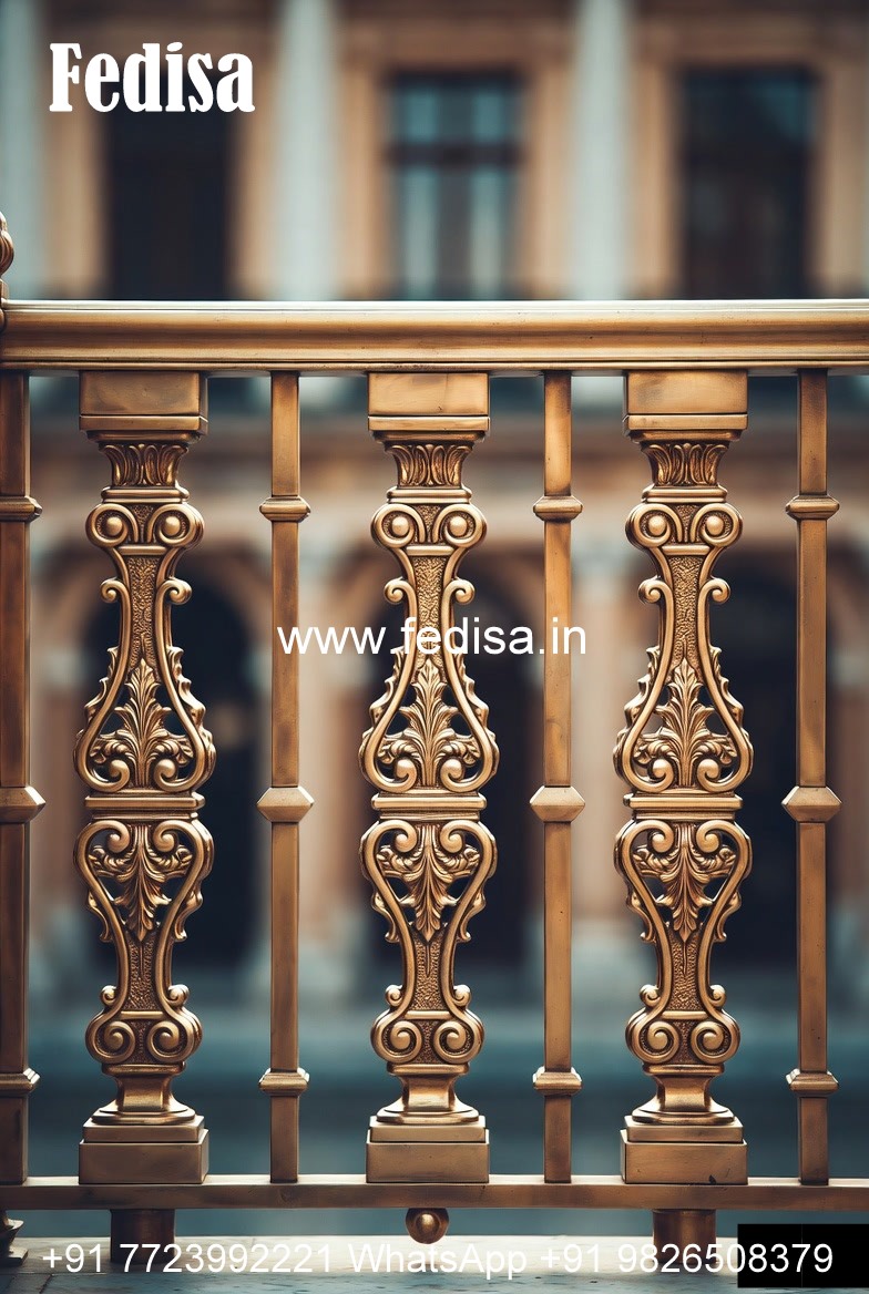 Antique Brass Balcony Railing With Designer Look Pvc Stairs Design