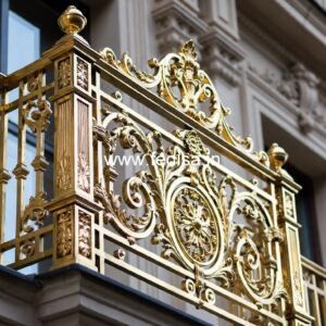 Decorative Brass Handrail For Stylish Staircases Round Steps For Duplex House