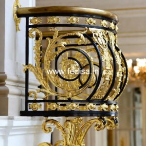 Elegant Brass Stair Railing With Classic Finish Shaker Style Stair Railing