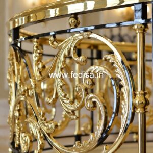 Stylish Brass Railing Design For Home Decor Small Bedroom Design With Stairs