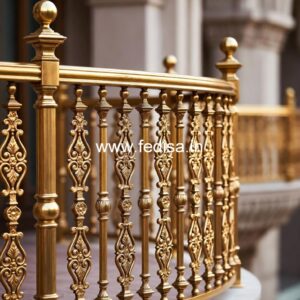 Contemporary Brass Railing Design For Luxury Homes Open Well Staircase Design Excel