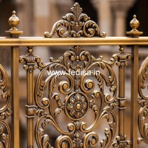 Ornamental Brass Railing Design For Classic Homes Metal Stairs Inside House