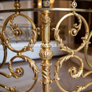 Antique Brass Railing Design For Classic Interiors Indoor Spiral Staircase Design