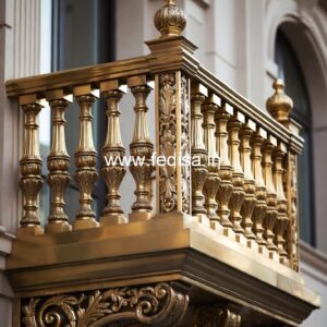 Custom Brass Staircase Railing Design For Homes Decorating Around A Spiral Staircase