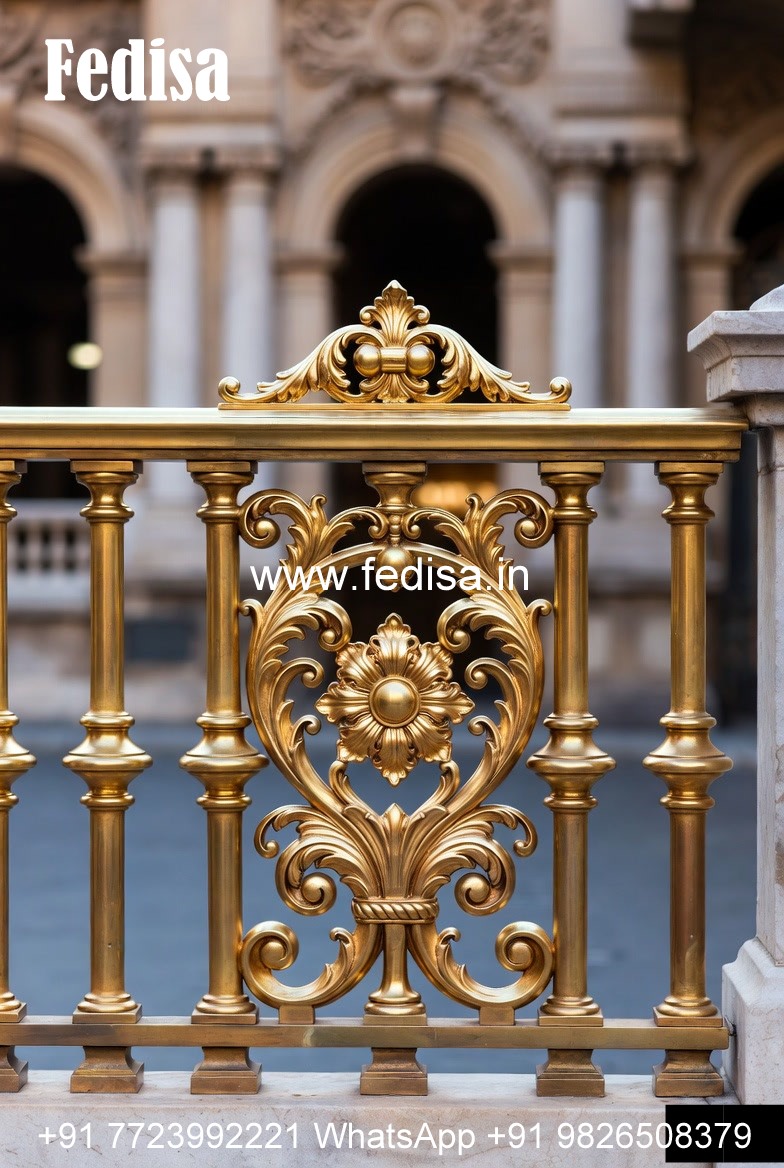 Modern Brass Railing Design For Staircase L Shaped Stairs For Small Spaces