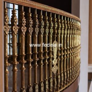 Antique Brass Balcony Railing Design Double Helix Staircase Design