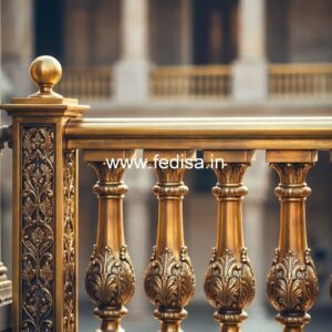 Antique Style Brass Railing Design For Classic Villas Stairs Industrial Design