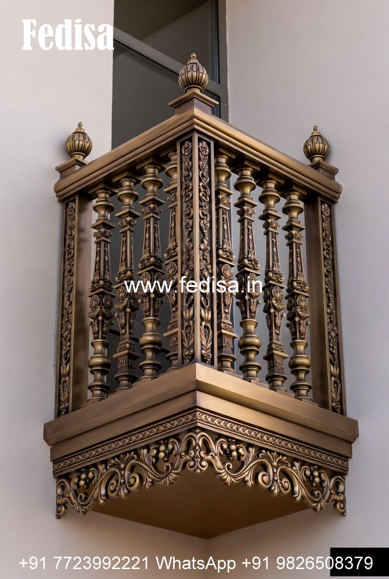 Brass Stair Railing Design With Premium Finish Staircase Pop Wall Design