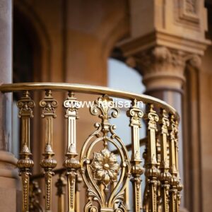 Brass Stair Railing Design For Premium Villas Stairs Design For Home Outside