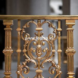 Classic Brass Balcony Railing With Royal Touch House Staircase Railing Design