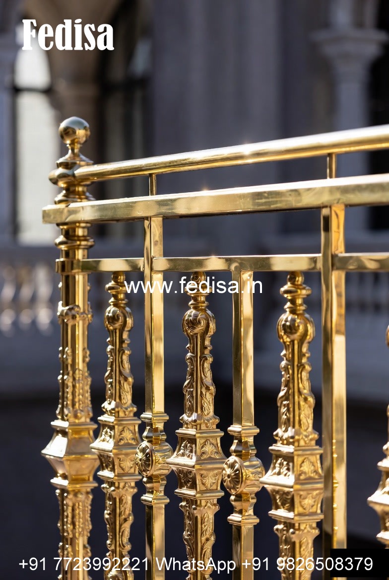 Elegant Brass Handrail Design For Premium Spaces Stairs Design Stainless Steel