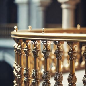 Antique Brass Balcony Railing For Classic Homes Indoor Modern Railing