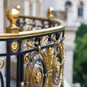 Custom Brass Balcony Railing For Unique Homes Public Stairs Design