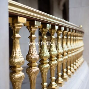 Brass Handrail Design With Luxury Appeal Staircase Design For 12 Foot Ceiling