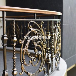 Stylish Brass Balcony Railing With Modern Design Staircase Metal Railing Designs