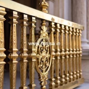Antique Brass Handrail Design For Classic Interiors Stair Post Design