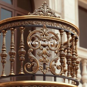 Brass Balcony Railing Design With Luxury Touch Stairs Back Design