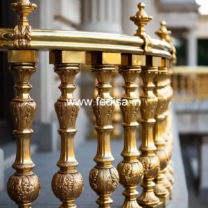 Luxury Brass Balcony Railing For Modern Architecture Steel Sidhi Ka Design
