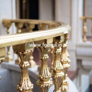 Decorative Brass Balcony Railing With Premium Style House Plans With Stairs In Living Room