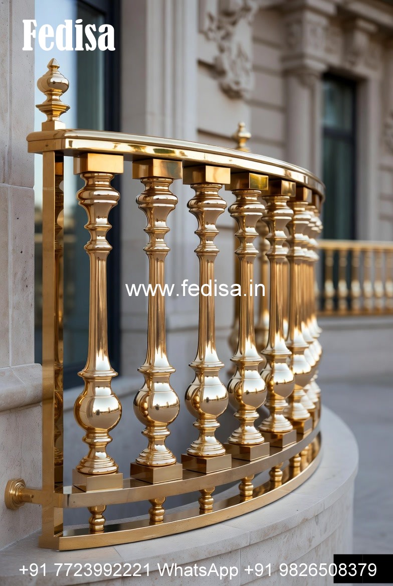 Brass Handrail Design For Contemporary Homes Simple Staircase Handrail Design