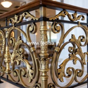 Custom Brass Railing Design For Premium Interiors Modern Iron Grill Design For Stairs