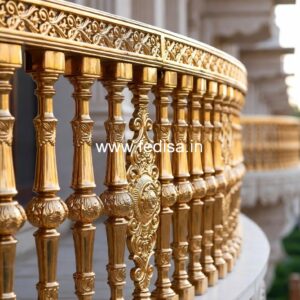 Stylish Brass Balcony Railing For Premium Homes Partition Design For Staircase