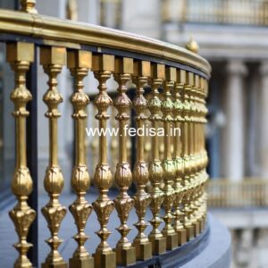 Premium Brass Staircase Handrail For Homes Wood Stairs Design Indoor