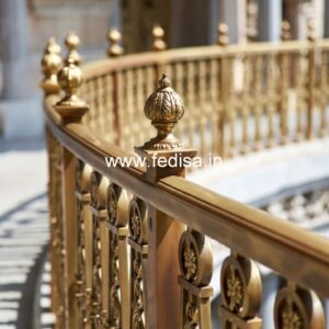 Decorative Brass Stair Railing Design For Villas Sleek Staircase Design