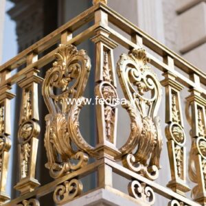 Decorative Brass Balcony Railing With Unique Design House Stairs Steel Design