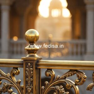 Elegant Brass Balcony Railing For Interior Decor Cast Iron Stair Railing Design