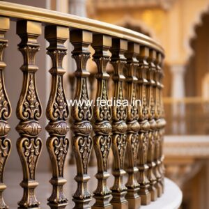 Elegant Brass Handrail For Luxury Staircases Railing Design